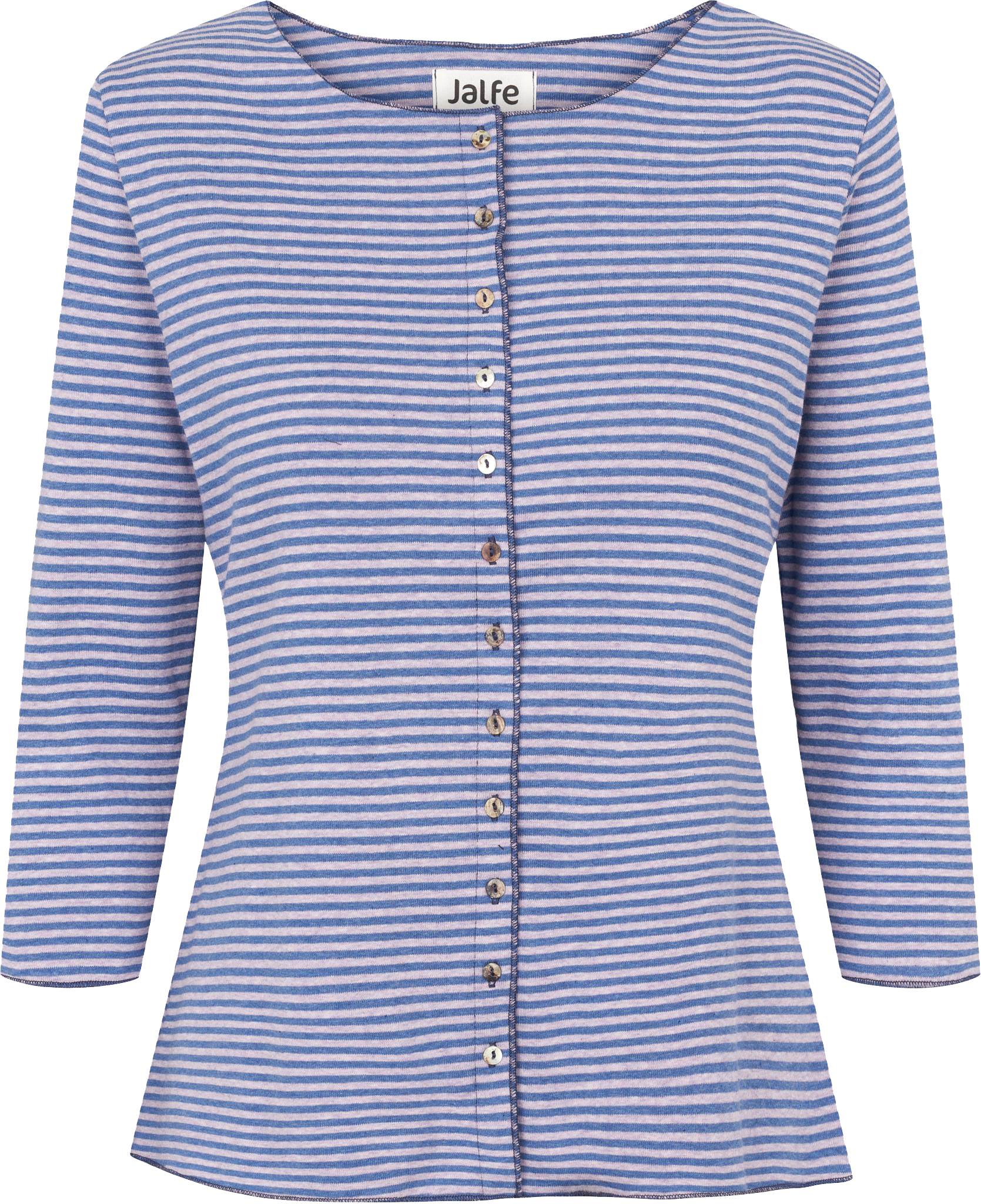 Cardigan 3/4 stripes organic cotton